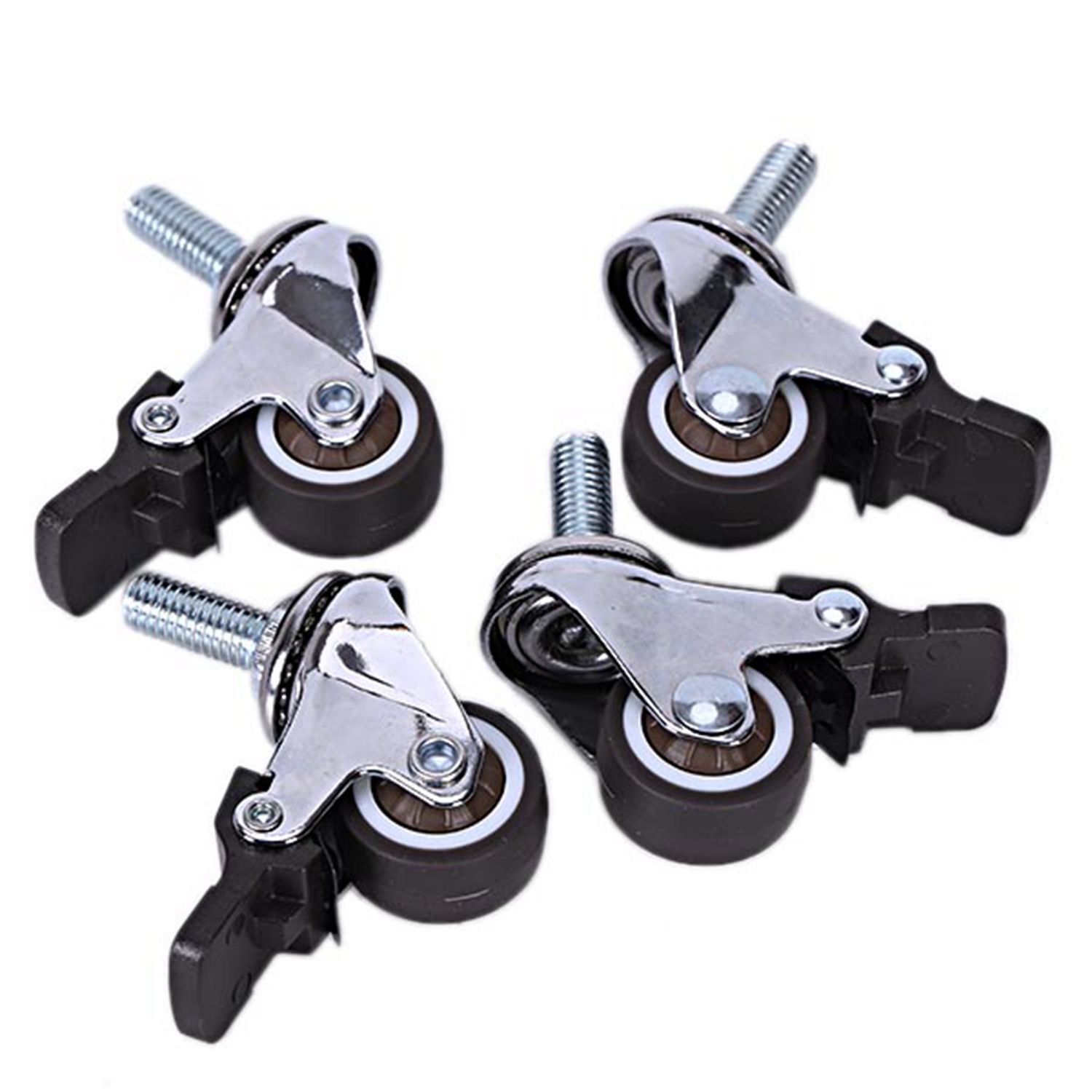 Mini Small Casters Silent Wheels With Brake Universal Casters Wheel For