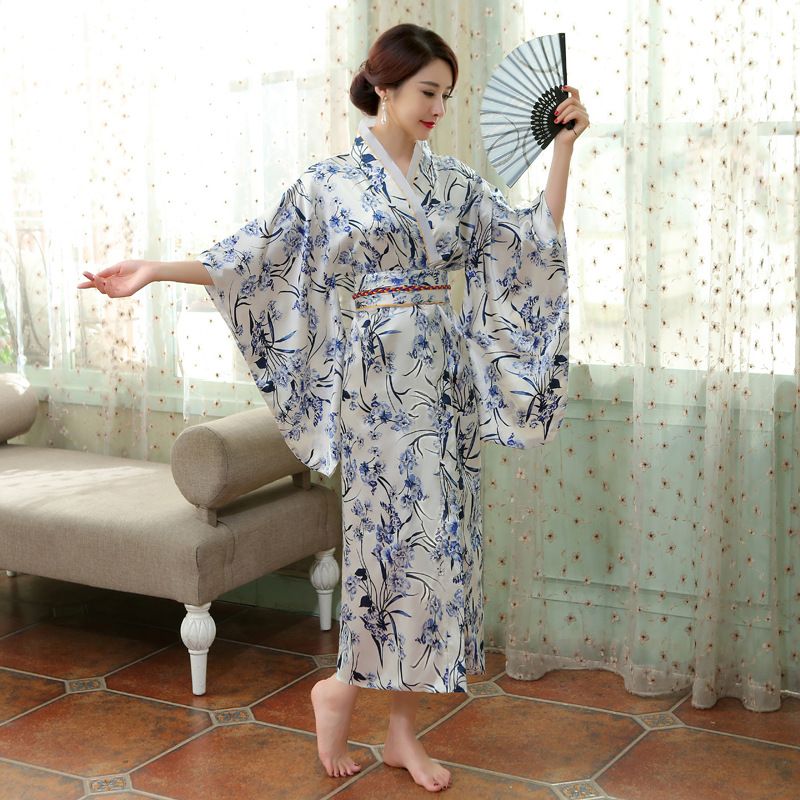 Kimono japonês Tradicional Mulheres Longo elegante vestido de roupas antigas Japonês Anime Party Cosplay Ásia étnica Kimono japonês Tradicional Mulheres Longo elegante vestido de roupas antigas Japonês Anime Party Cosplay Ásia étnica