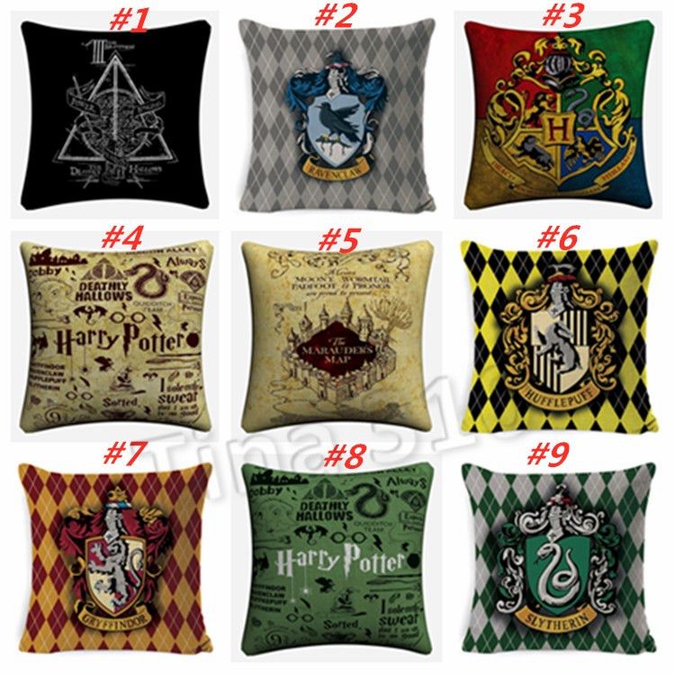 *Harry Potter* Cartoon Polyester Cushion Cover Sofa Throw Pillow Case Home Decor