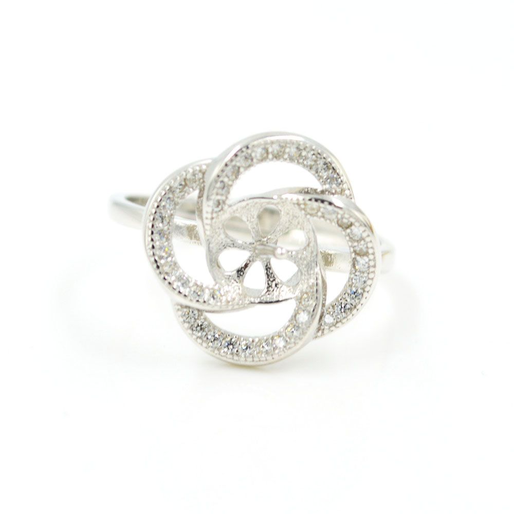 2020 S925 Sterling Silver Ring Fittings Wholesale Sterling Silver Pearl