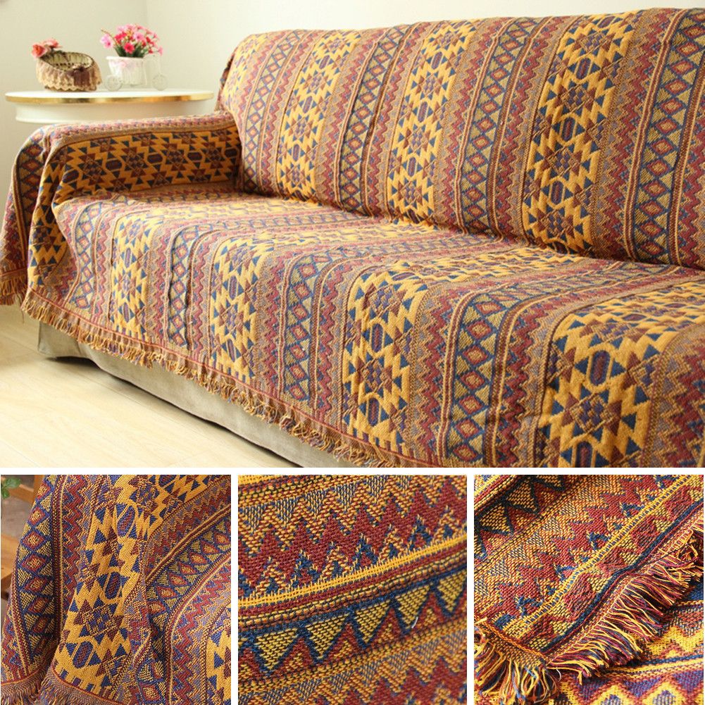 Bohemian Chenille Towel Blanket For Couch Sofa Decorative