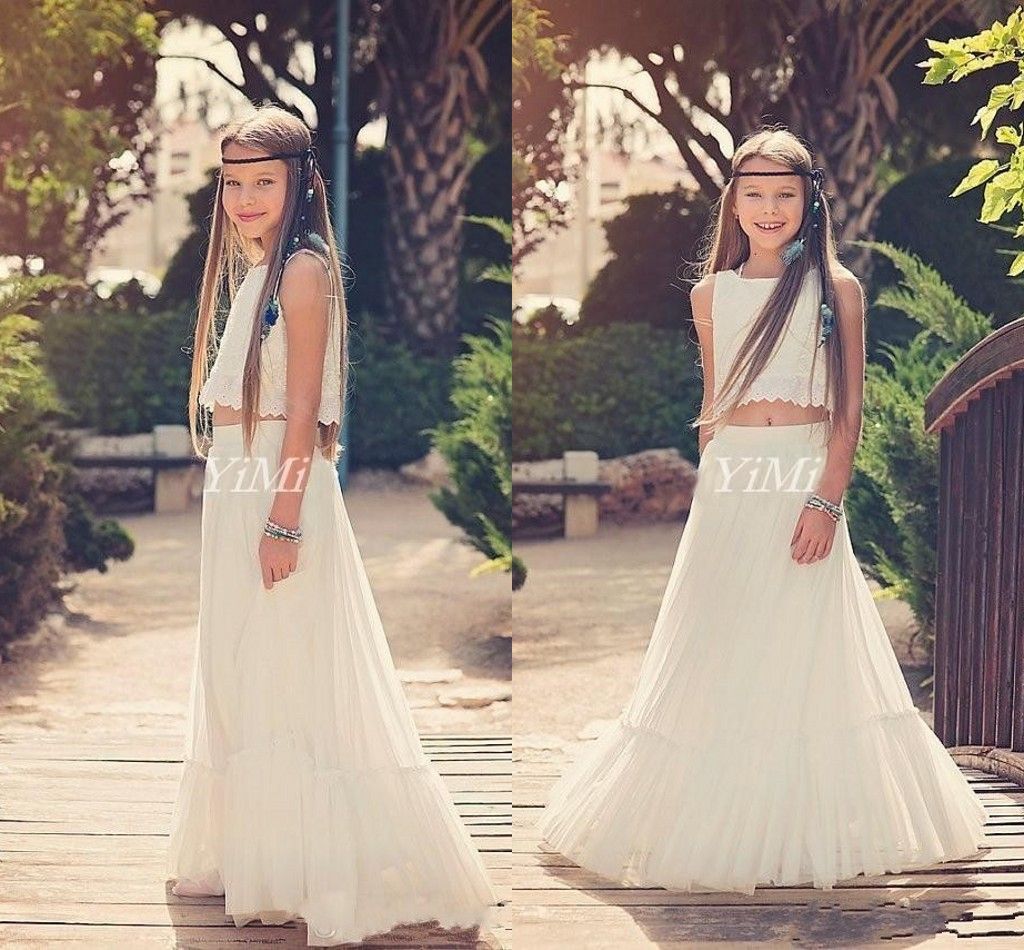 flower girl two piece dress