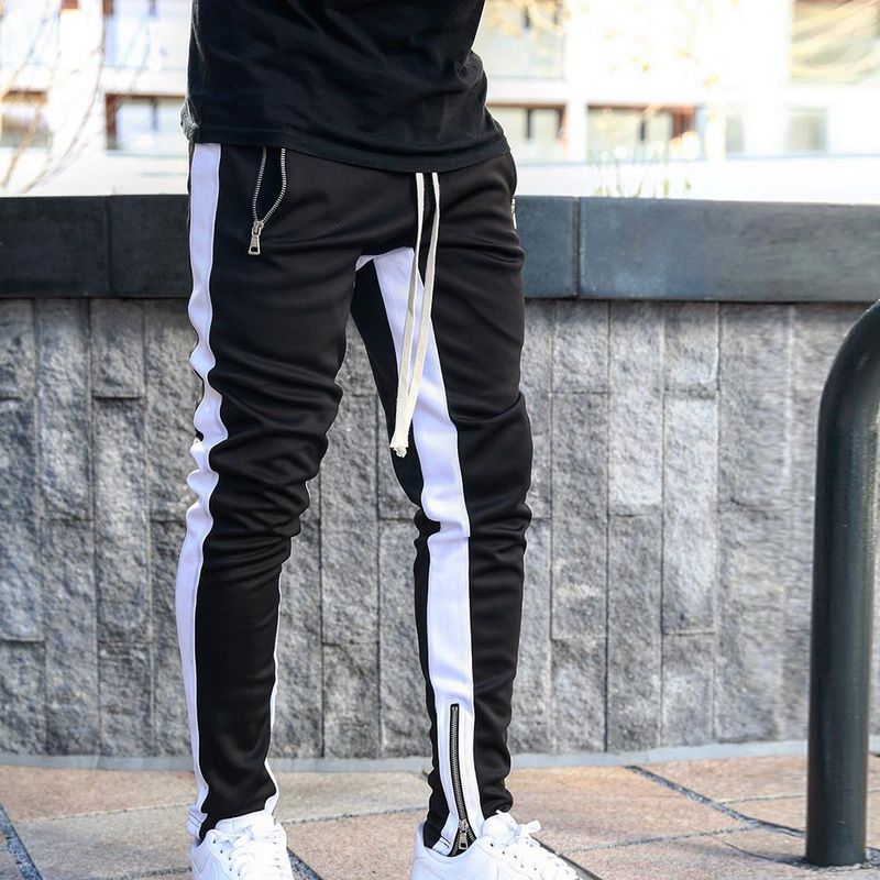 mens black skinny tracksuit