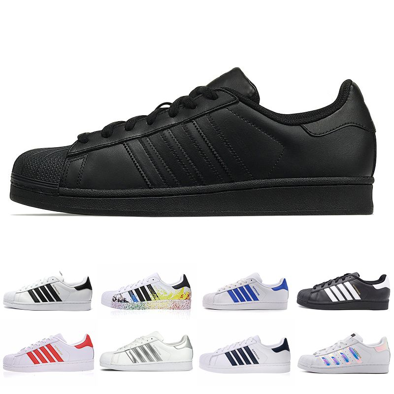 black leather superstars