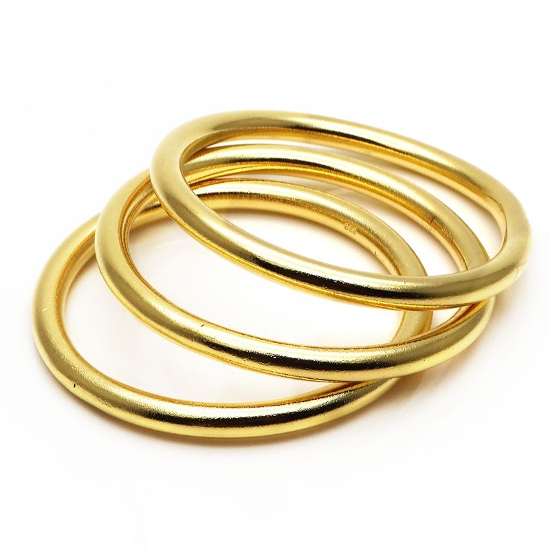 Pulsera dorada chapada en cobre, hombre mujer, joyería popular, moda, 60 mm, diámetro, 6