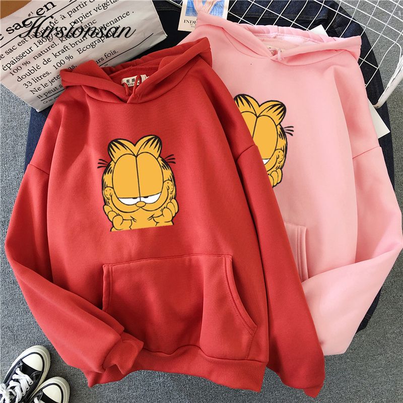garfield hoodie pink