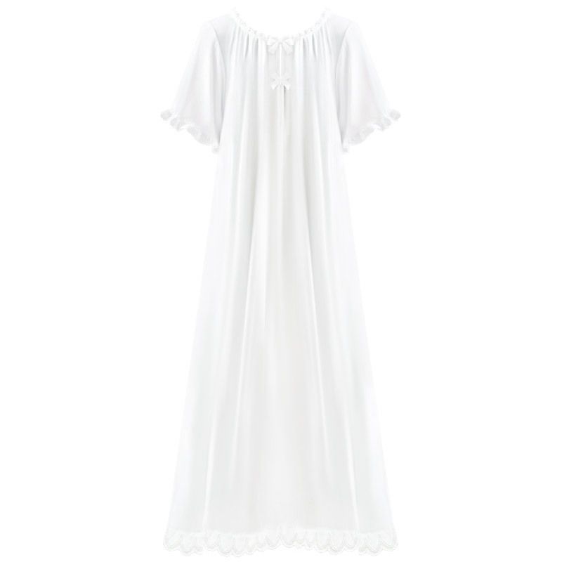 white sleeping gown