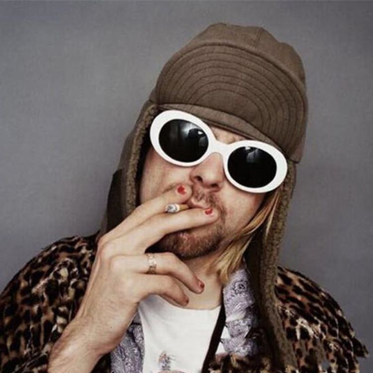 kurt cobain oval sunglasses