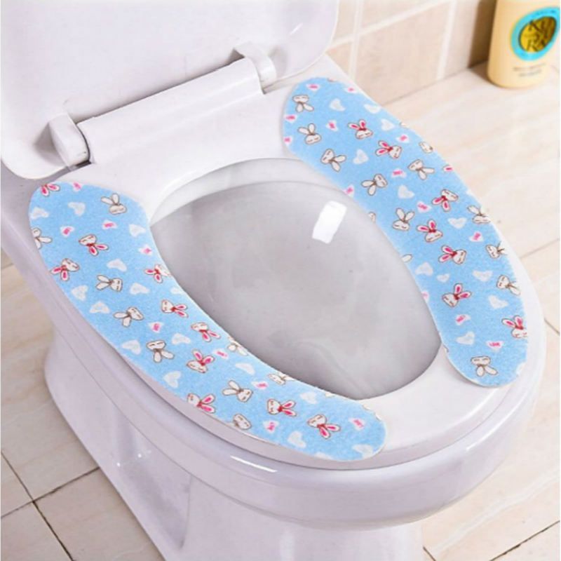 Square with Zipper Home Toilet Cushion Waterproof Warm Toilet Seat Cover  Washable WC Mat Universal Bathroom Accessories