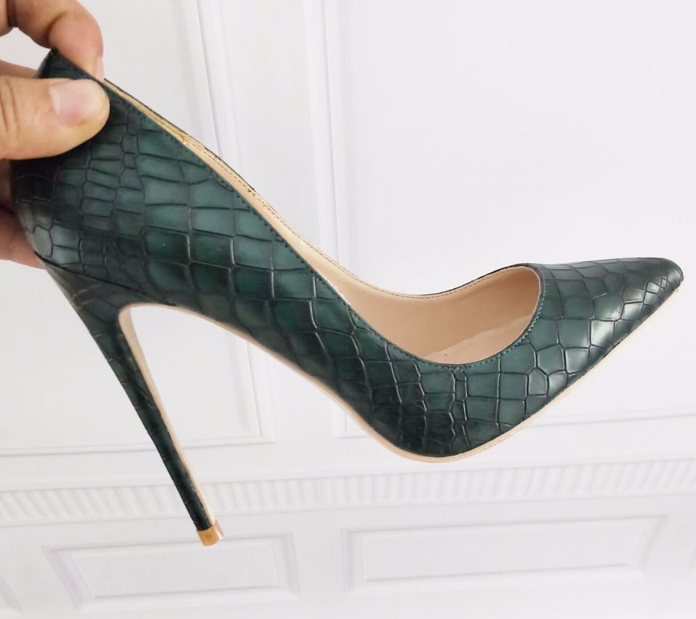 escarpin vert foncé
