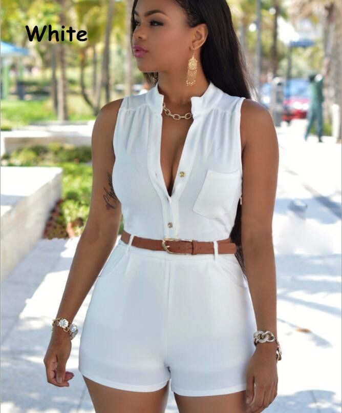 white short playsuit