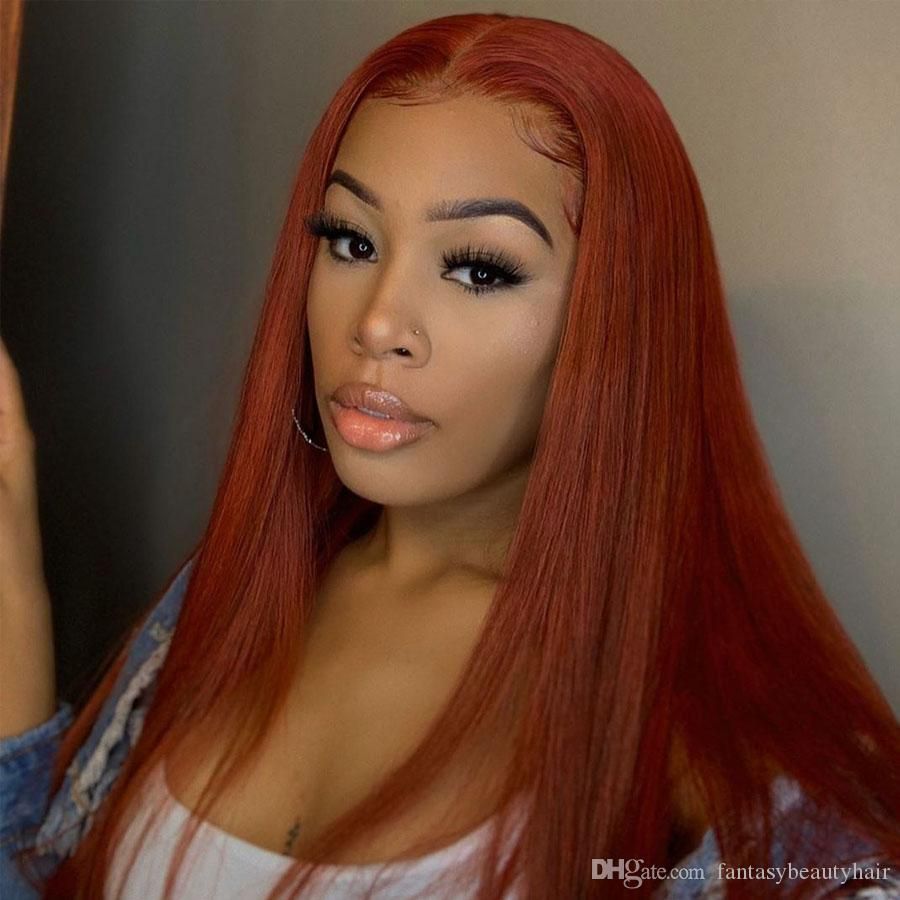 Dark Ginger Blonde 13x6 Lace Front Human Hair Wigs 360 ...