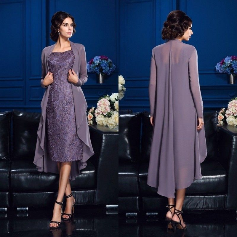 purple mother of the bride dress with jacket