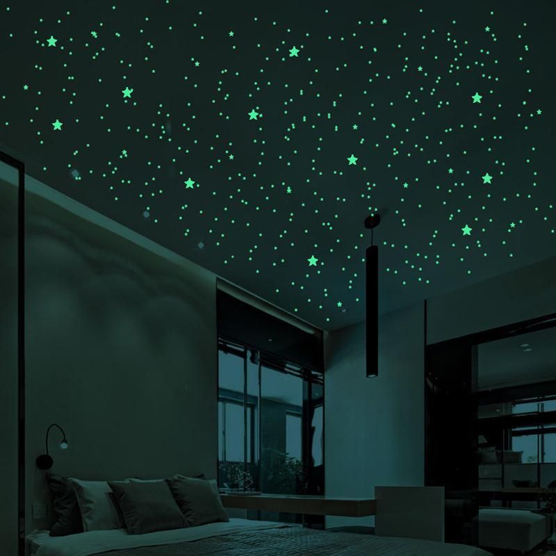 Glow In The Dark Star Wall Stickers 407Pcs Round Dot Luminous Kids Room Decor Glow In The Dark Star Wall Stickers 407Pcs Round Dot Luminous Kids Room Decor