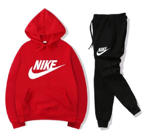 red nike jogging suit womens