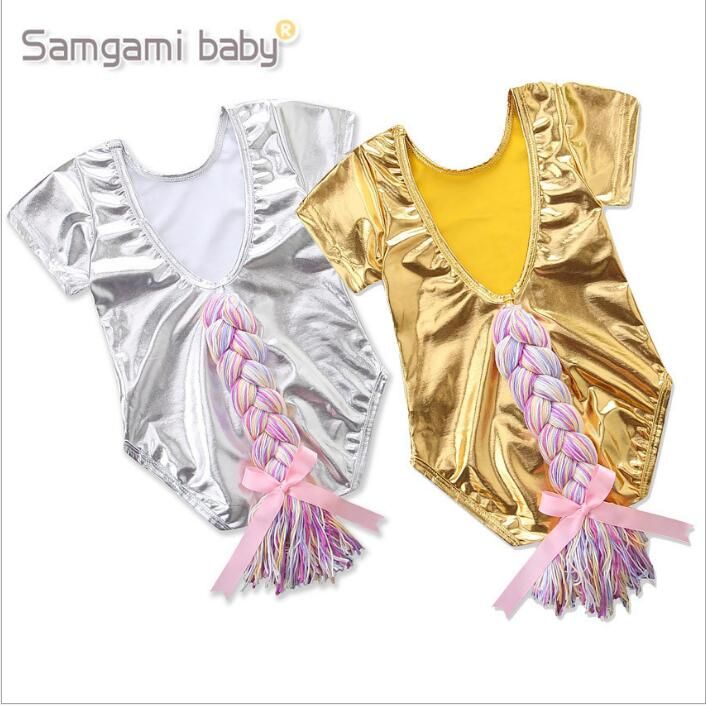 Toddler Baby Girls Unicorn Cartoon Romper Bodysuit Jumpsuit Tulle Dress Clothes