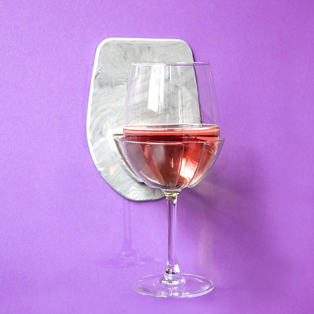 Watt Plastic Wine Glass Holder For The Bath Shower Red Wine Glass Holder Blue US