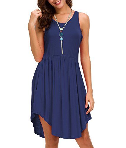 Compre Sin Mangas De La Zona Fantastica De Los Vestidos Flojos Ocasionales Flojos Ocasionales Vestido Corto Con Los Bolsillos A 17 43 Del Stepheen Dhgate Com