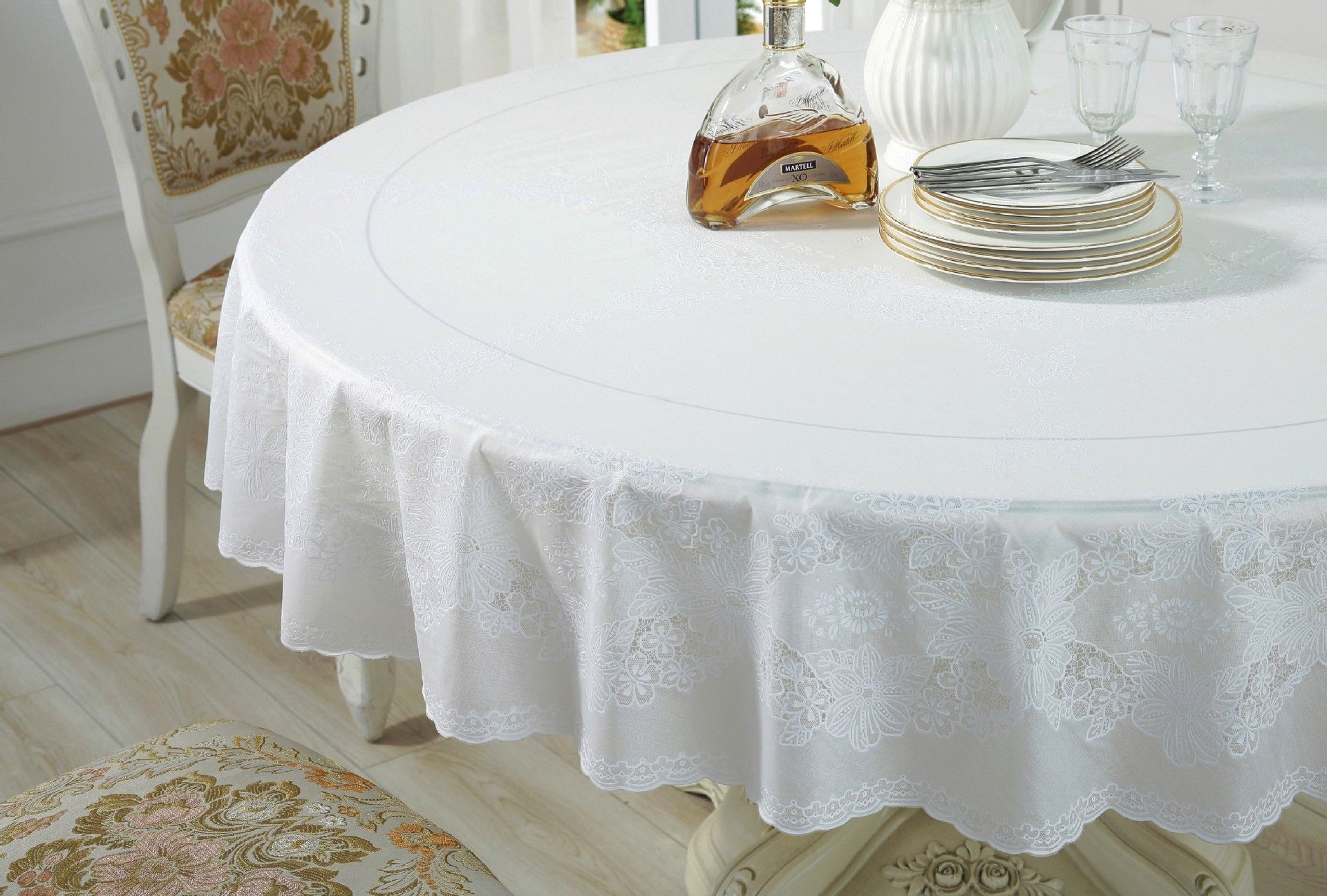 satin al dugun otel yuvarlak masa danisma acik bufe yemek icin ev tablecloth icin 180 cm capinda su gecirmez pvc masa ortusu oilproof masa ortusu