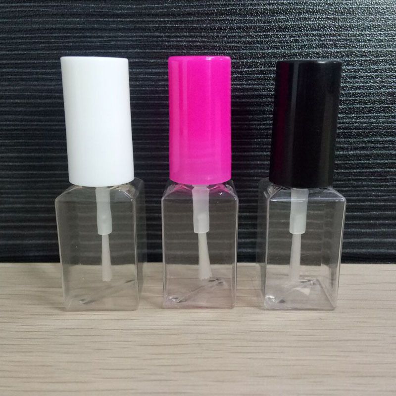 2020 8ML Nail Enamel Containers With Brush Clear Plastic Empty Nail Polish Package Bottles From