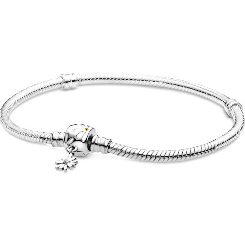 The Kiss Nature Blessing Daisy Flower 925 Sterling Silver Bead Fits European Charm Bracelet 