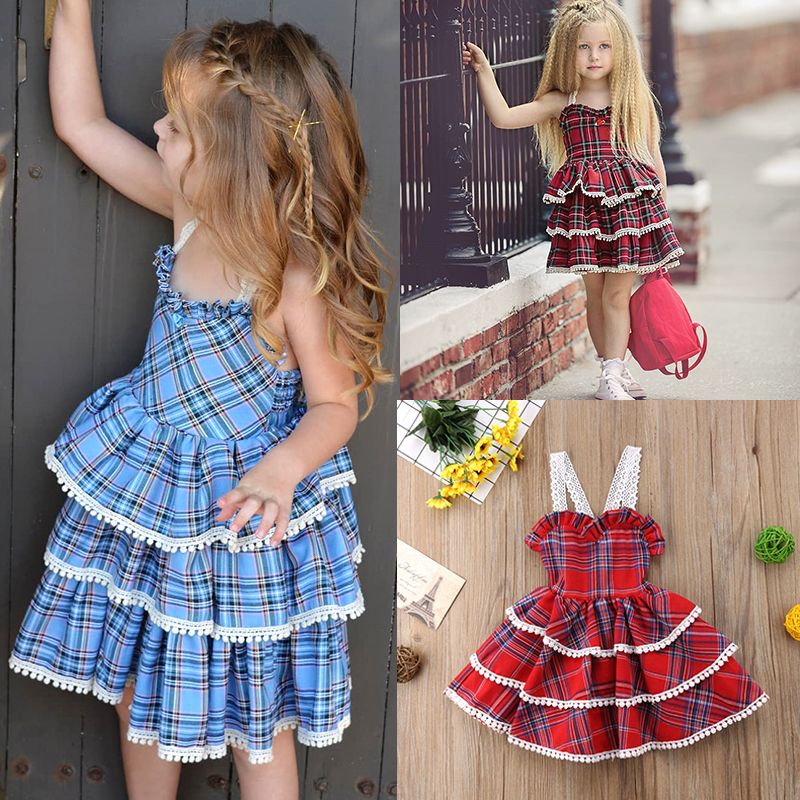 girls tartan party dress