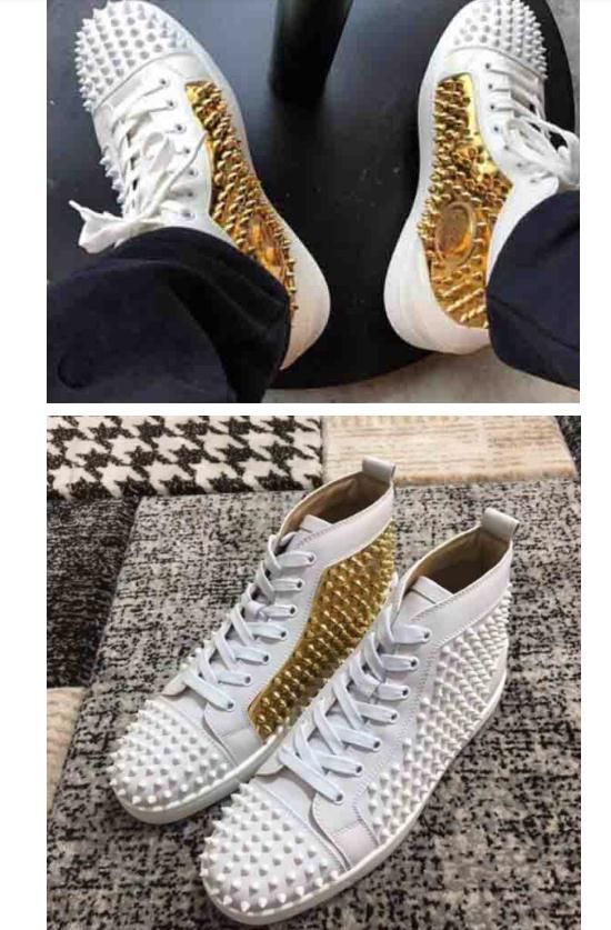 white and gold designer shoes