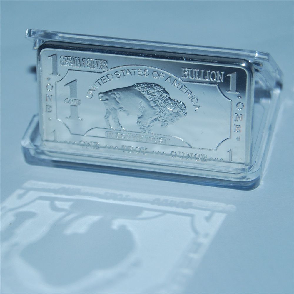 2021 DHL Wholesale Non 1 Oz 999 Fine German Silver Plated Bar