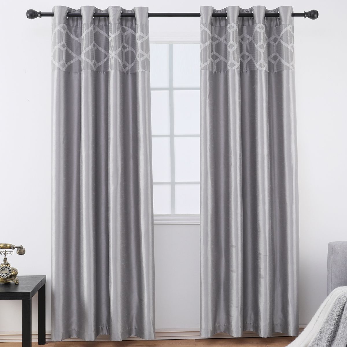 2019 Jarl Home 95 Blackout Curtain Liner With Jacquard Printed