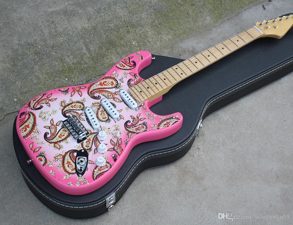 Compra Cáscara Dura La Guitarra Eléctrica De Color Rosa Con Negro, Recogida  SSS, El Brazo De Arce, Herrajes Cromados, Servicio Personalizado Barato |  Entrega Rápida Y Calidad | Es.Dhgate