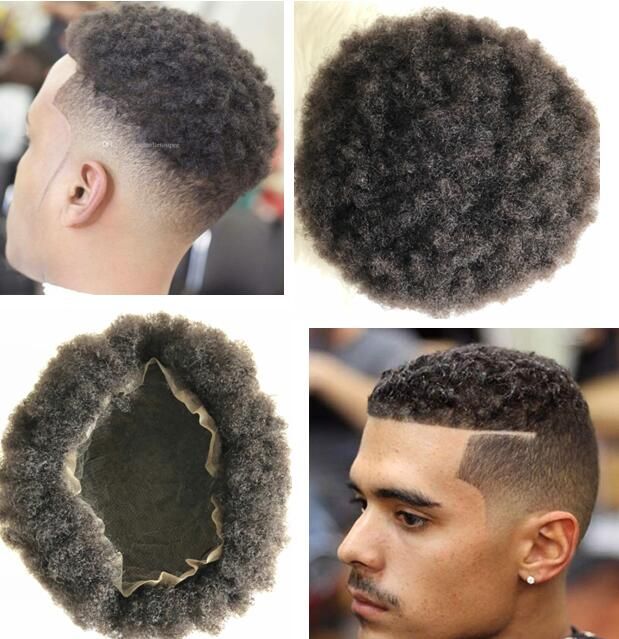 2019 Celebrity Toupee Mens Hairpieces Afro Curl Full Lace Toupee
