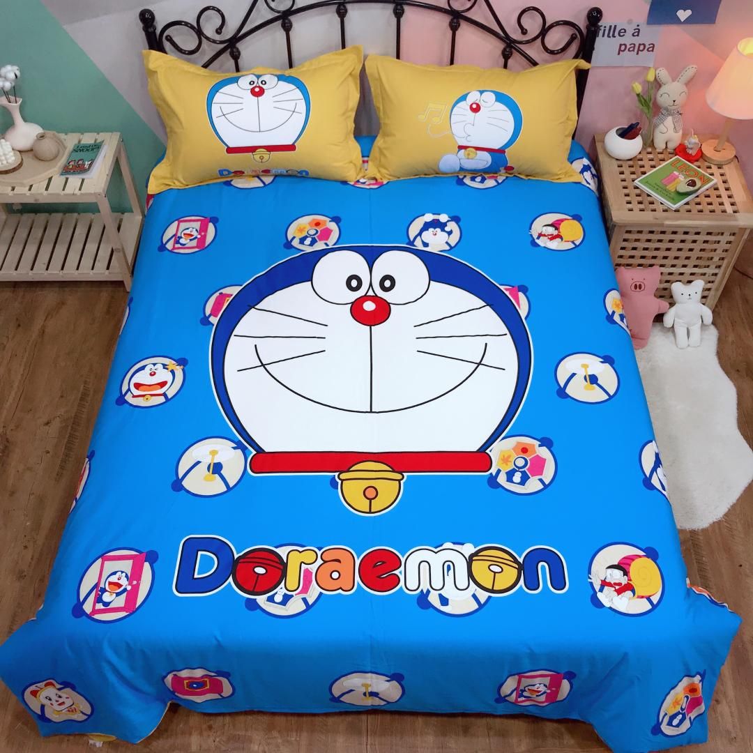 Cartoon Bedding Set Doraemon Kids Boys 100 Cotton Quilt Cover