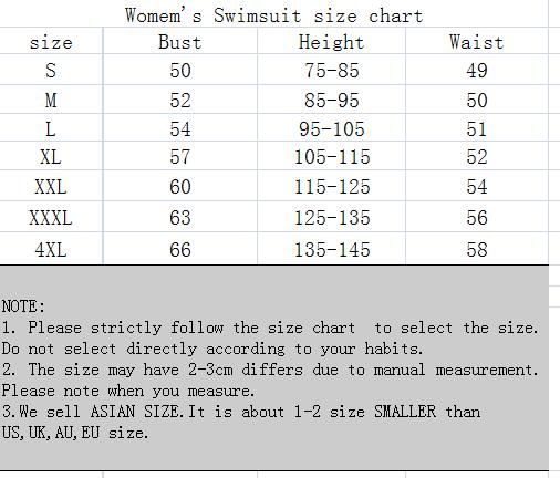 Us Swimwear Size Chart