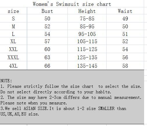 Us Swimwear Size Chart