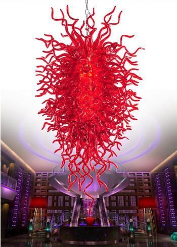 red chandelier modern