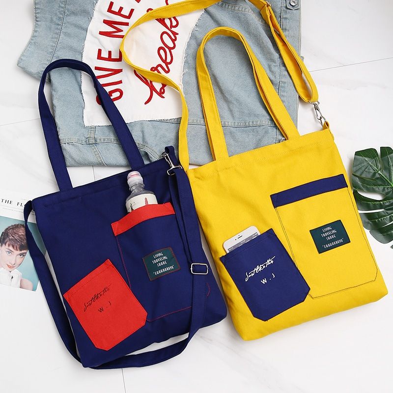 Women Canvas Shopping Handbag Travel Shoulder Bags Tote Large Capacity J