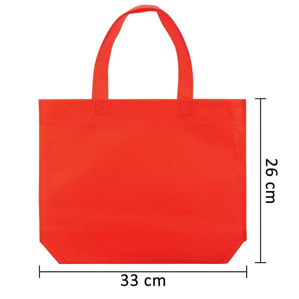 red woven bag