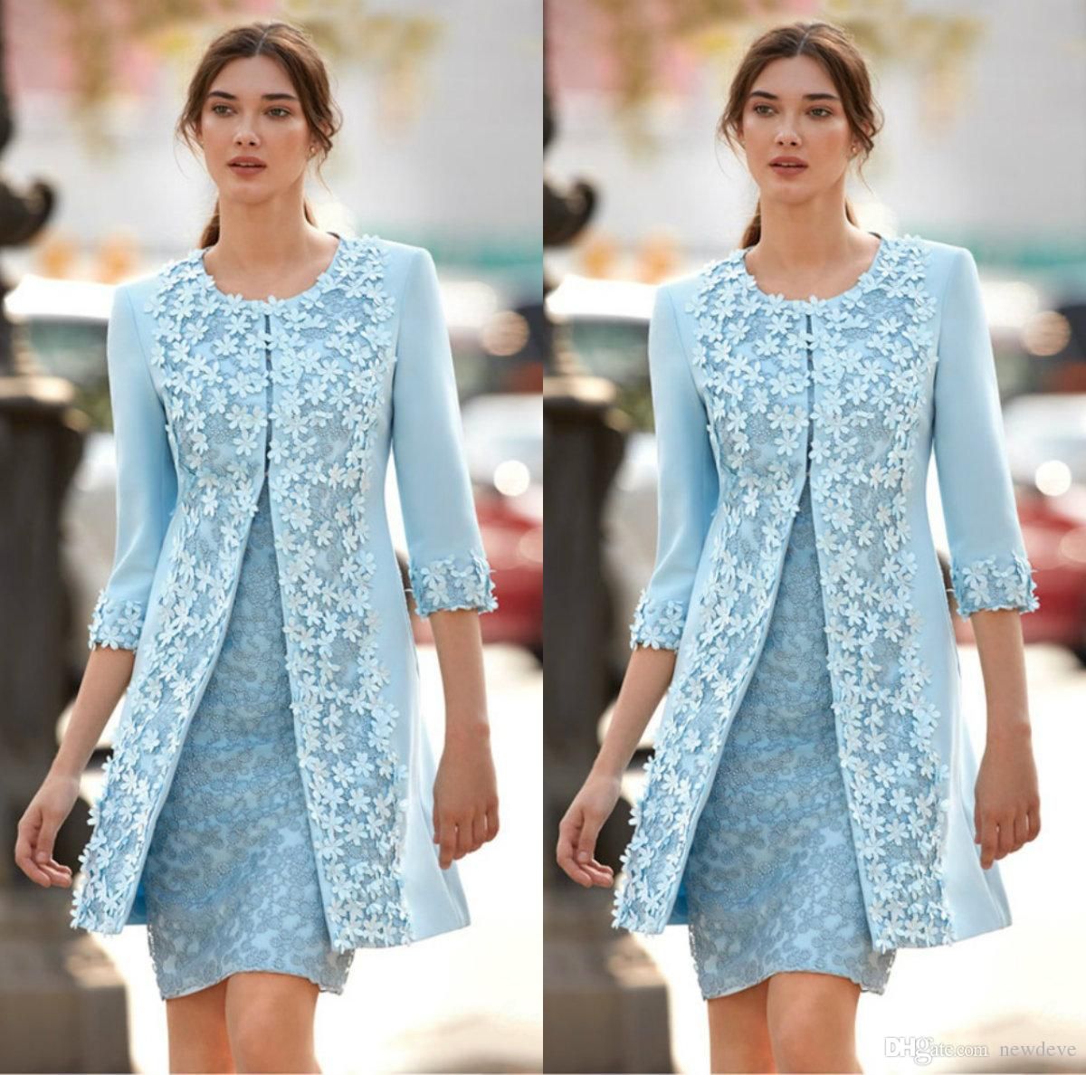 light blue mother of groom dresses