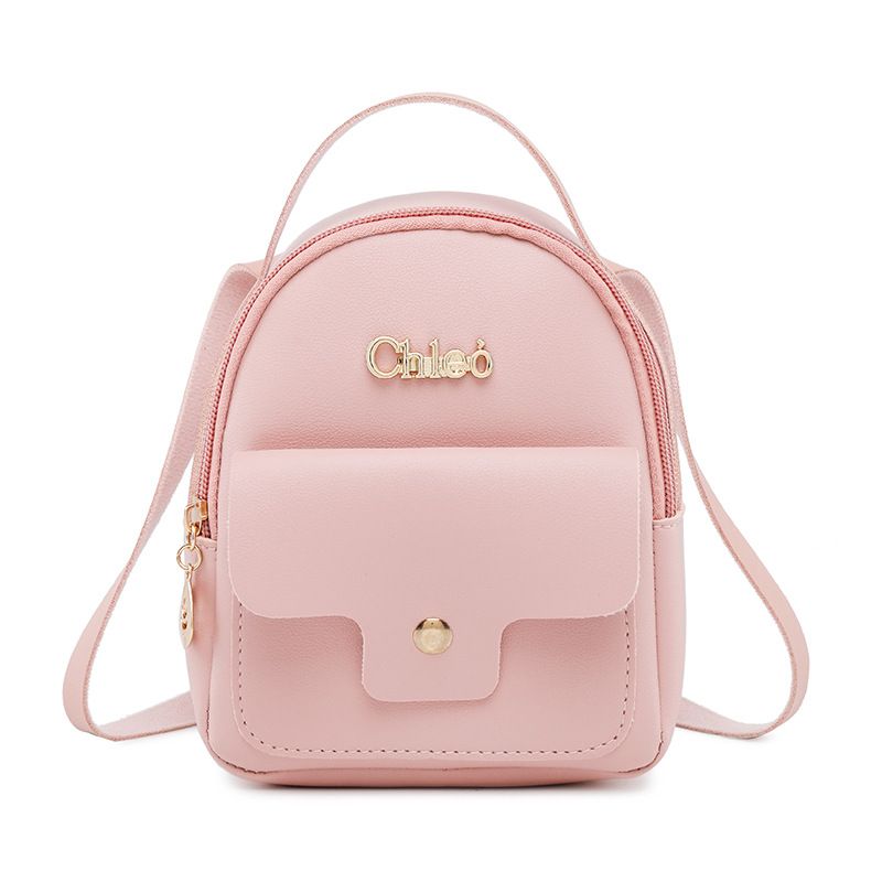 small pink backpack
