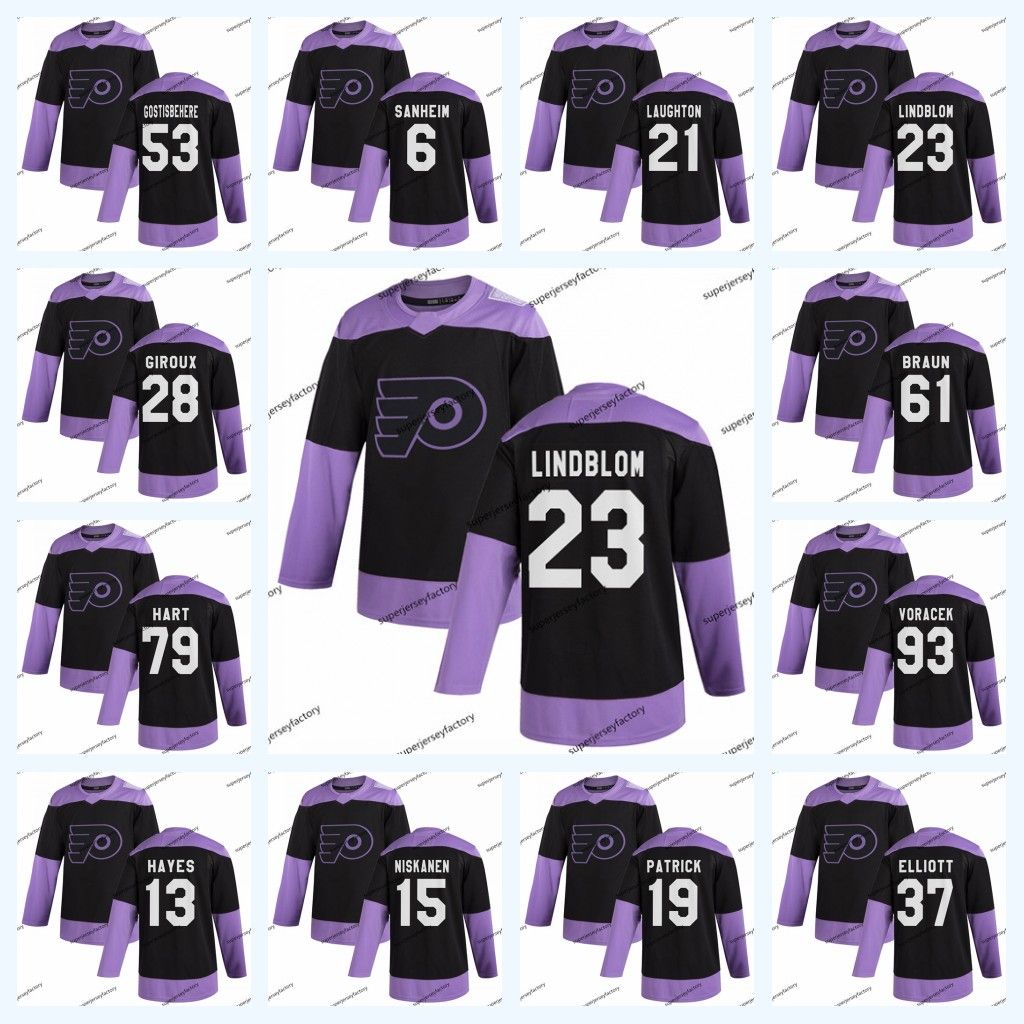 oskar lindblom hockey fights cancer jersey