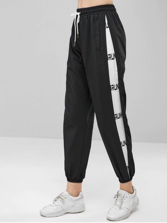 Compra Zada Drawstring Pantalón Jogging Gráfico Negro 2019 Nueva Moda Mujer  Adulta Barato | Entrega Rápida Y Calidad | Es.Dhgate