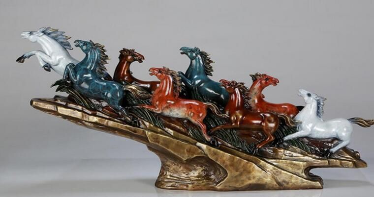 2020 Pure Copper Color Eight Horses Ornament Sculpture Art Style Crafts Decoration Gift Home Cooking Tools Watch Old Handwork Brass From Du11 3 604 09 Dhgate Com