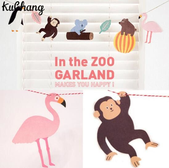 2019 Pack Flamingo Banner Cute Koala Orangutan Penguin Animal Zoo