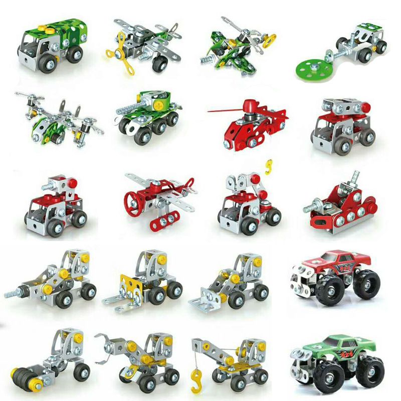 3D Model Toy Motorbike Kit Metal+Plastic Building Blocks Kid DIY Education Toy