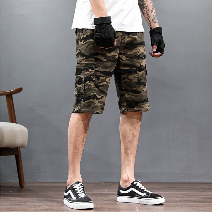 2020 Summer Mens Casual Shorts Thin Loose Stretch Camouflage Sport