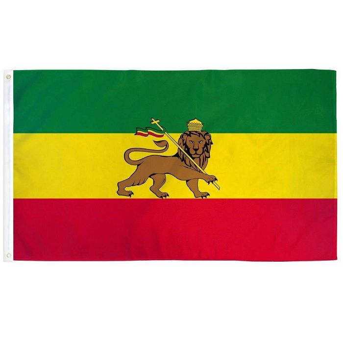 Äthiopien 1941 Sich 1974 Löwe von Judas Polyester Tisch Schreibtisch Flagge