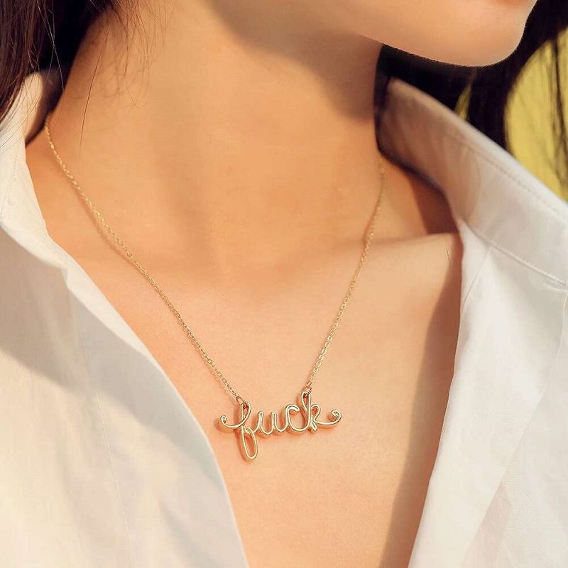 Letters Luck Pendant Necklaces For 
