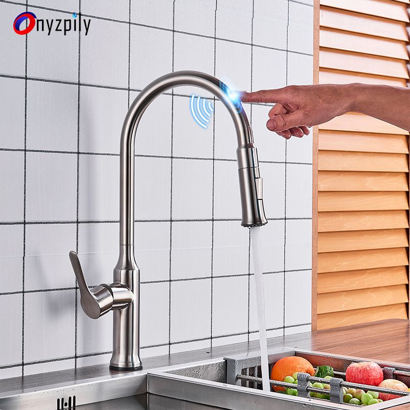 2019 360 Swivel Automatic Sensor Faucet Sink Kitchen Hot Cold Water Mixer Tap Touch Free Infrared From Jasm 127 62 Dhgate Com