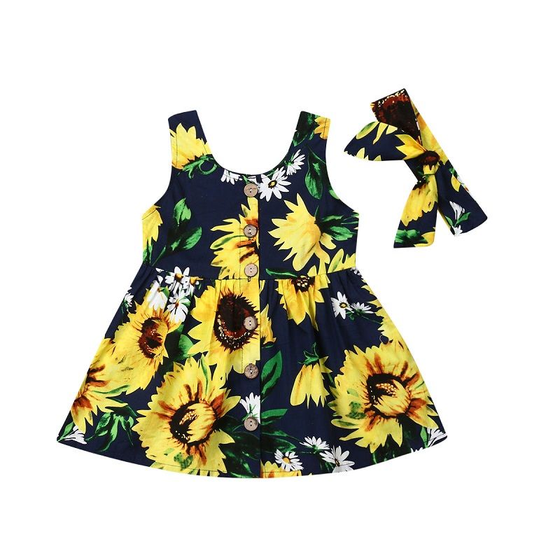 baby girl sunflower dress
