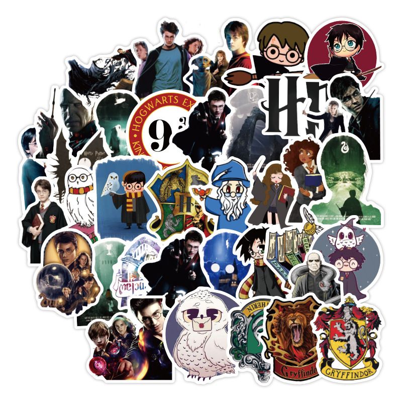 50Pcs Harry Potter Stickers Pack Water Bottle Luggage Laptop Car Graffiti Decals